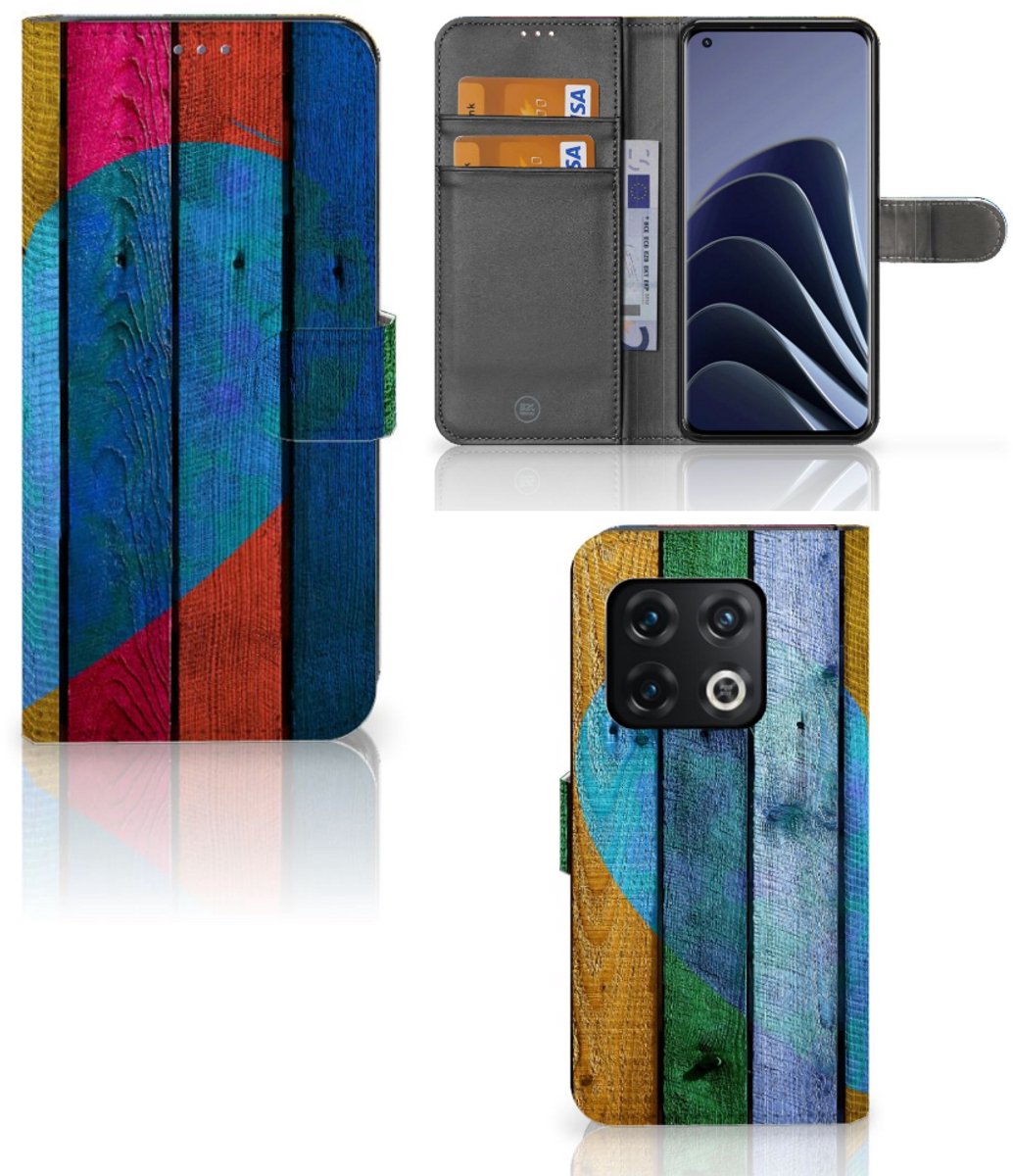 Boekhoesje voor OnePlus 10 Pro Book Style Case Wood Heart - Cadeau voor je Vriend