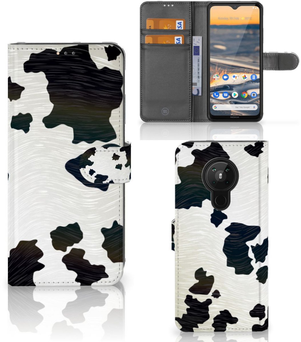 Nokia 5.3 Telefoonhoesje met Pasjes Koeienvlekken