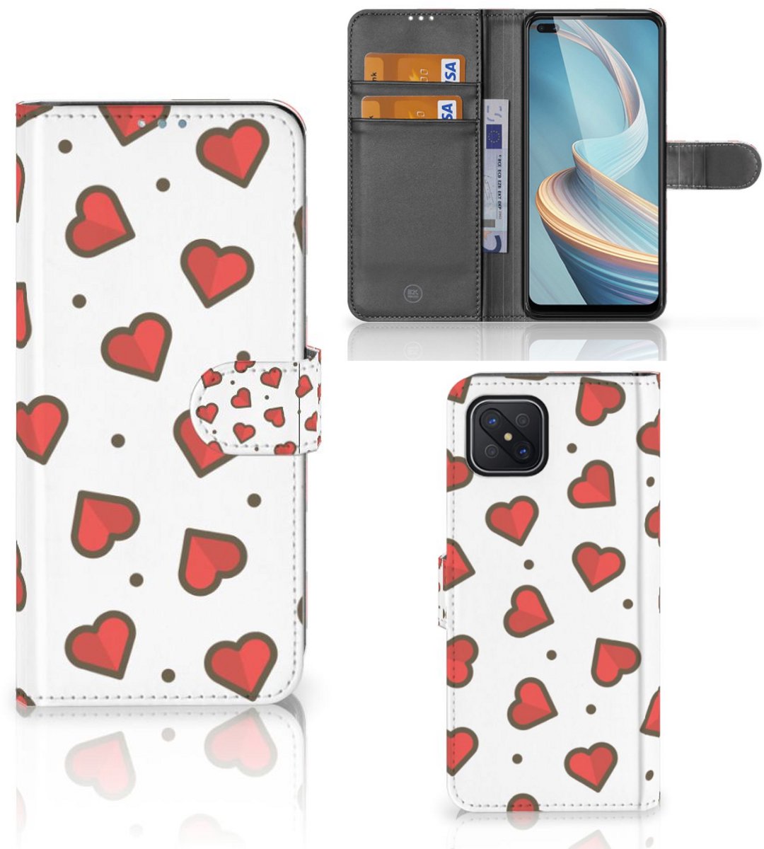 OPPO Reno4 Z Telefoon Hoesje Hearts