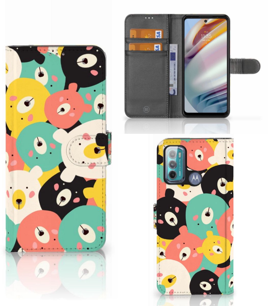 Motorola Moto G60 Leuk Hoesje Bears