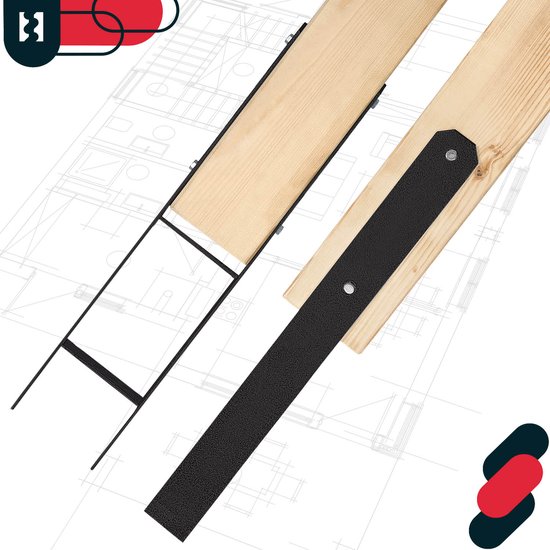 Kotarbau Serie - H-vormige Betonnen Basis - Staal - Zwart - 80mm — afbeelding 5
