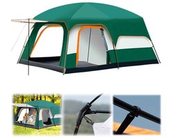 4-Seizoenen Kampeertent voor 2-3 Personen, Waterdichte Familietent met 2 Kamers, Dubbelwandige Outdoor Tent voor Camping, Reizen en Hiking