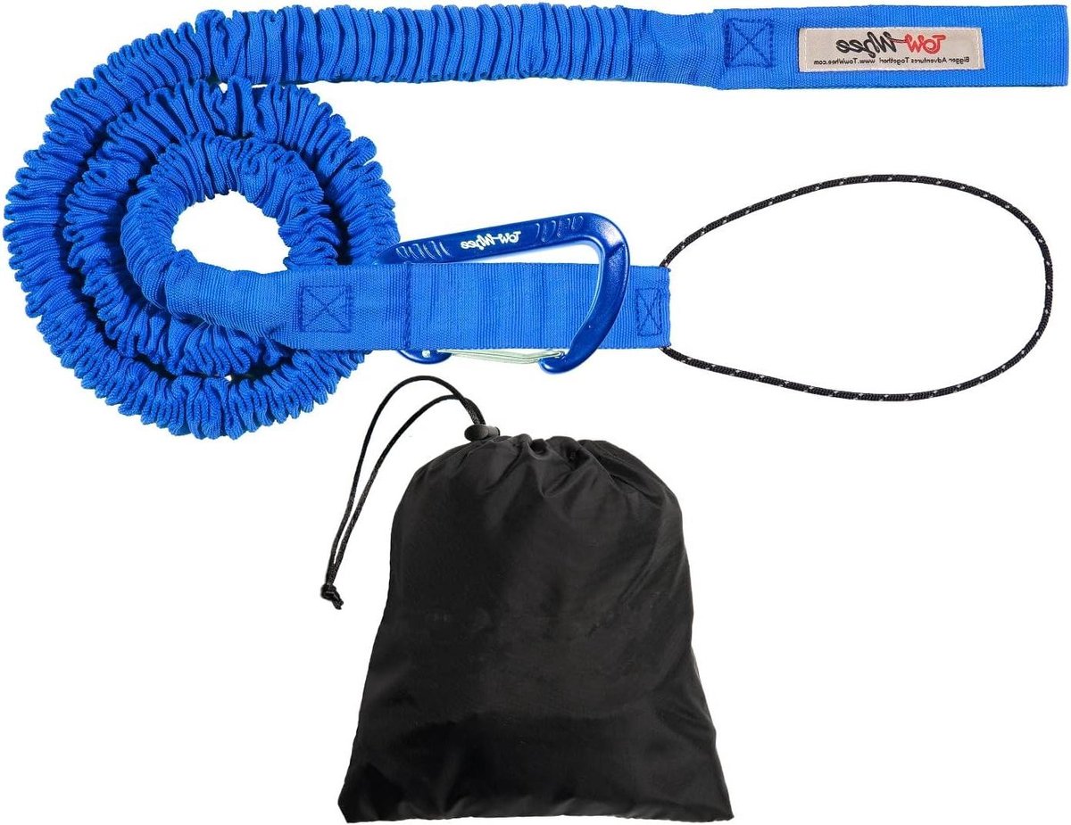 Fiets Bungee Sleeptouw - Trekkoord Fietsen - Samen Fietsen - Koud Weer Getuned - 137 cm tot 365 cm - Blauw