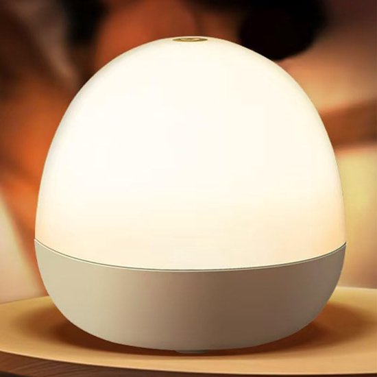 Nachtlampje - LED-nachtlampje - Dimbaar - Bureaudecoratie - Nachtlampje voor naast het bed - Touchscreen leeslamp voor op het bureau, geschikt als nachtlampje voor de slaapkamer, wit van Merkloos — afbeelding 2