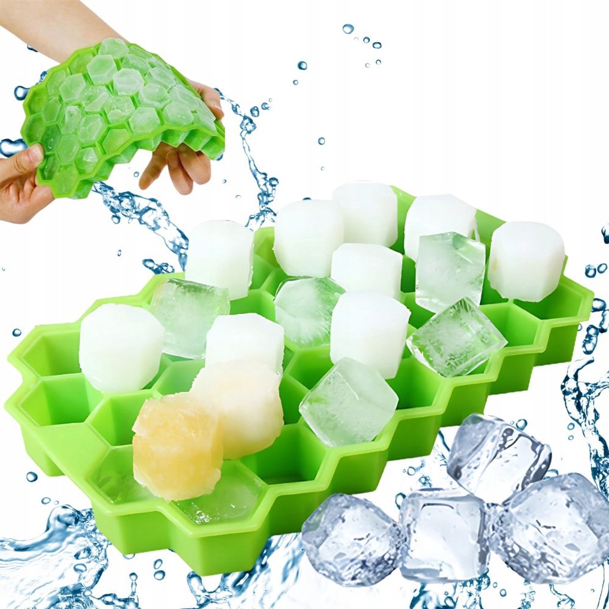 Pingyang Rongrong - IJsblokjesvorm - 37 Siliconen Kubus - Hexagon Vorm