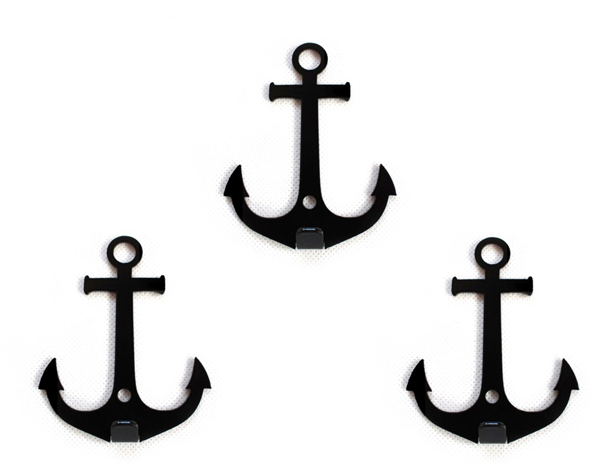 Decorizzly 3 Kotwice - Wandhanger - Staal - Zwart