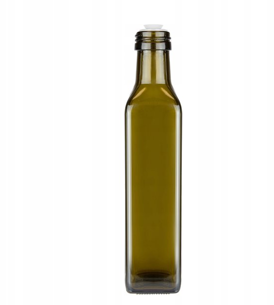 Bimberek Marasca Serie - Olijfolie Fles - 250ml - Olijfgroen Glas - Met Doseerdop — afbeelding 5
