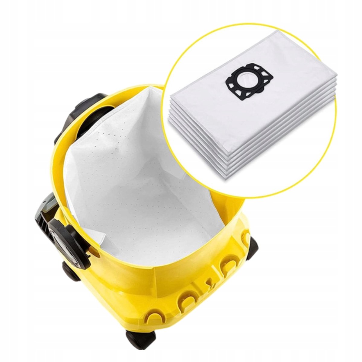 Karcher WD Serie - Stofzuigerzak - Versterkt - Compatibel met WD4 WD5 WD6 MV4 MV5 MV6