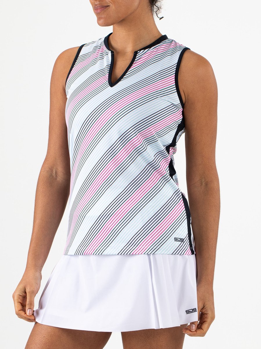 Sjeng Sports JENNAH - Maat: S Real White - Tennis Top Vrouwen - Sporttop - Single Jersey