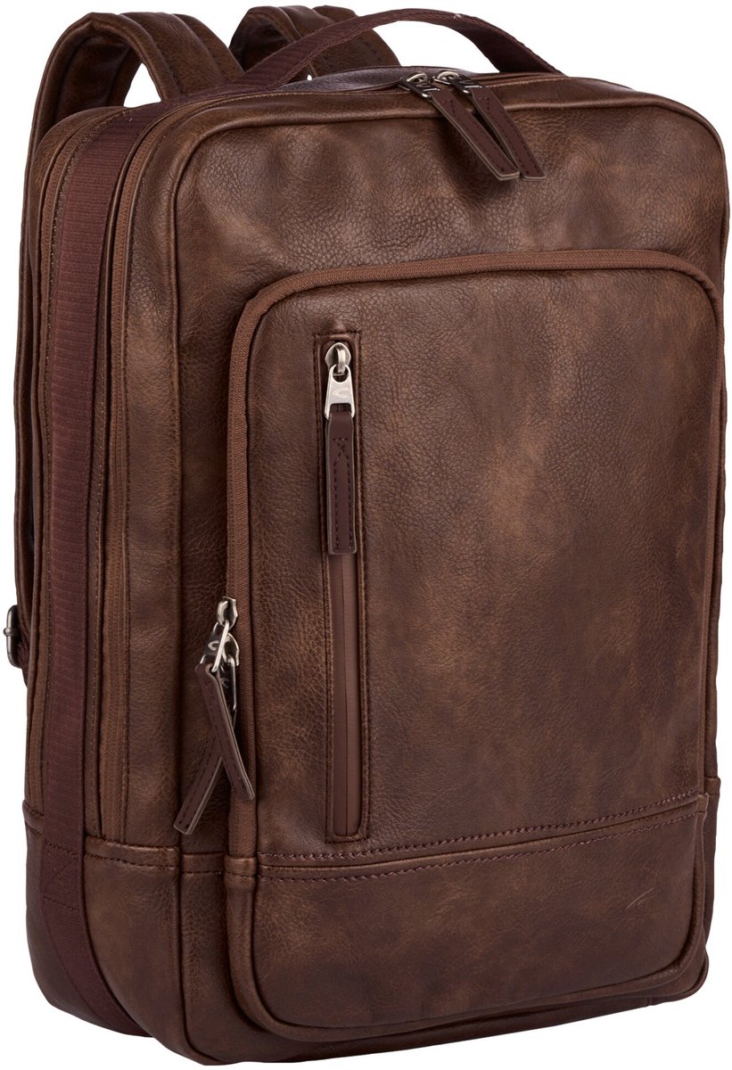 camel active laptop rugzak rugzak met laptopvak Traces Backpack Brown donkerbruin