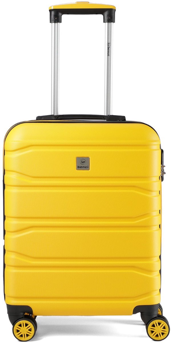 Benzi 5523 4 wielen Cabinewagen 53 cm - Harde bagage - Combinatieslot - gelb