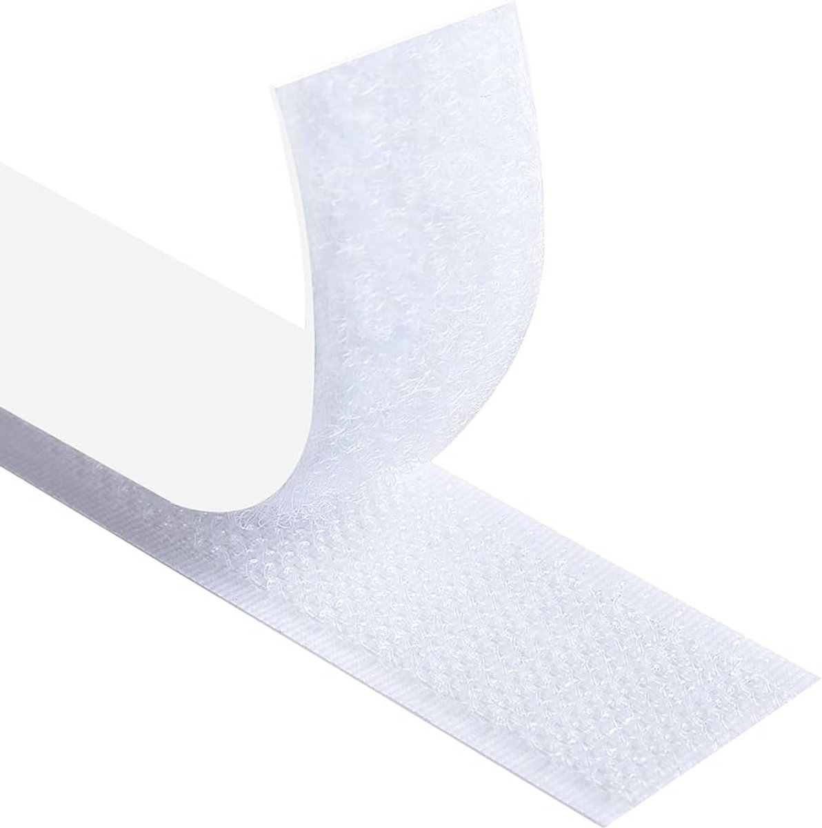 Premium Klittenband Naaibaar Wit - 16mm Breed - 1 Meter Set (Haak & Lus) - Textielbevestiging voor DIY & Kleding