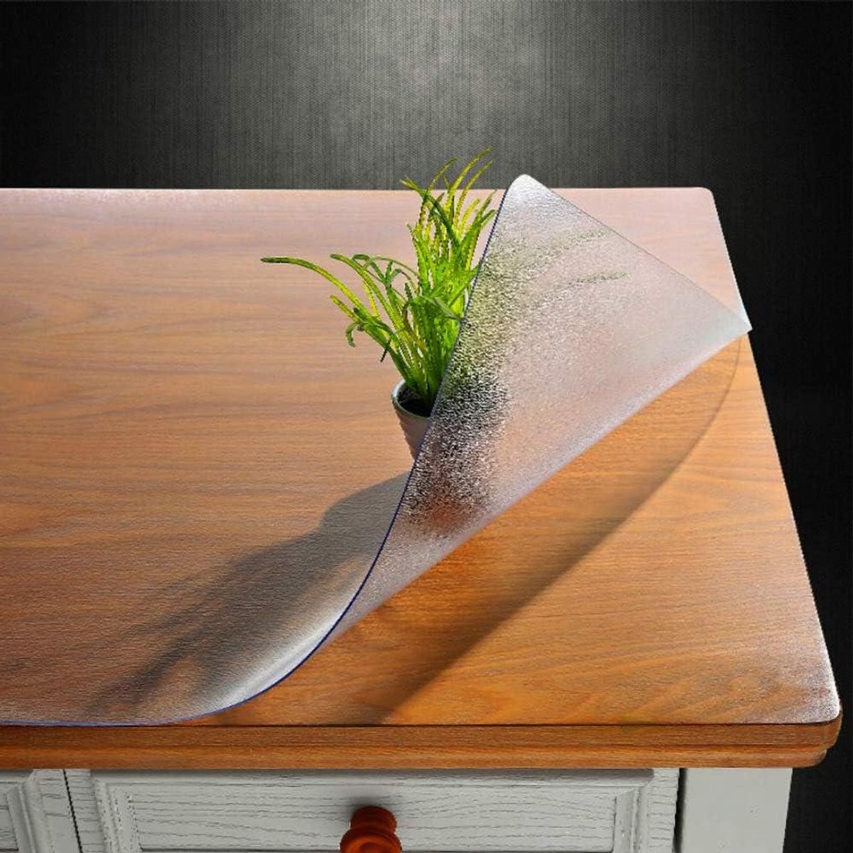 Tafelbeschermer - Bureauonderlegger Mat - Tafel Vlekken Vrij Houden - 15 mm Dik Kunststof - 70 x 140 cm - Mat