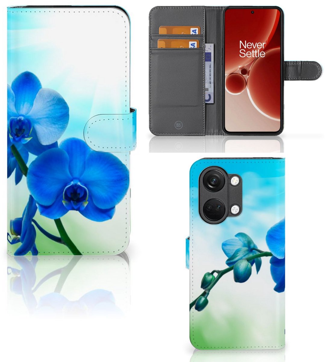 OnePlus Nord 3 Hoesje Orchidee Blauw - Cadeau voor je Moeder
