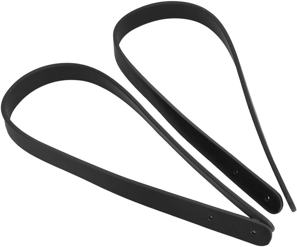 55cm Handgemaakte Studs Leren Tas, Eenvoudig Ontwerp van Koeienhuid voor DIY Handtas Accessoires en Patches (Zwart)