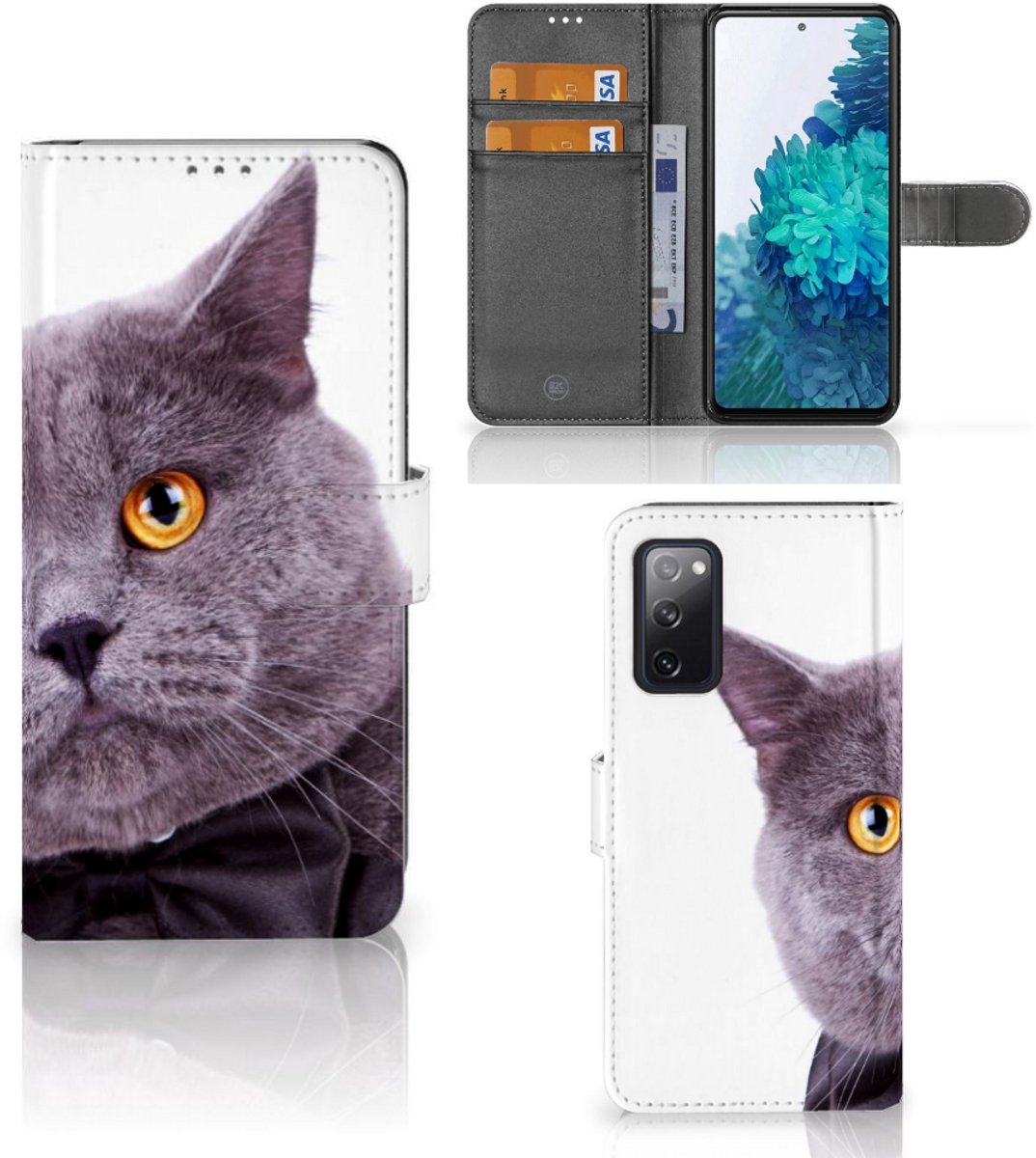 Samsung Galaxy S20 FE Telefoonhoesje met Pasjes Kat