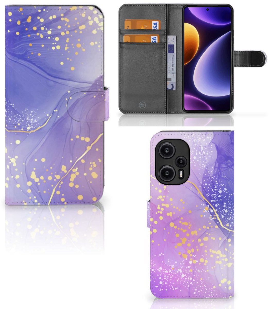 Hoesje voor Xiaomi Poco F5 Watercolor Paars