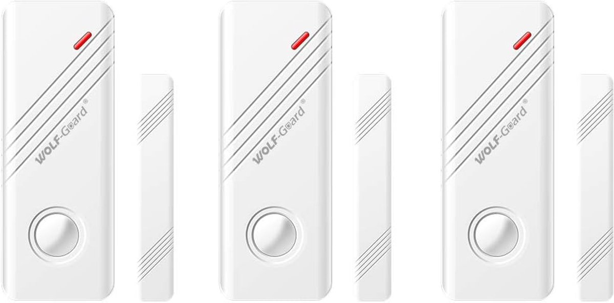 Draadloze Deursensor - Raamsensor Alarm - Extra Beveiliging - Magnetische Contacten - 62 x 33 x 16 cm - Bruin