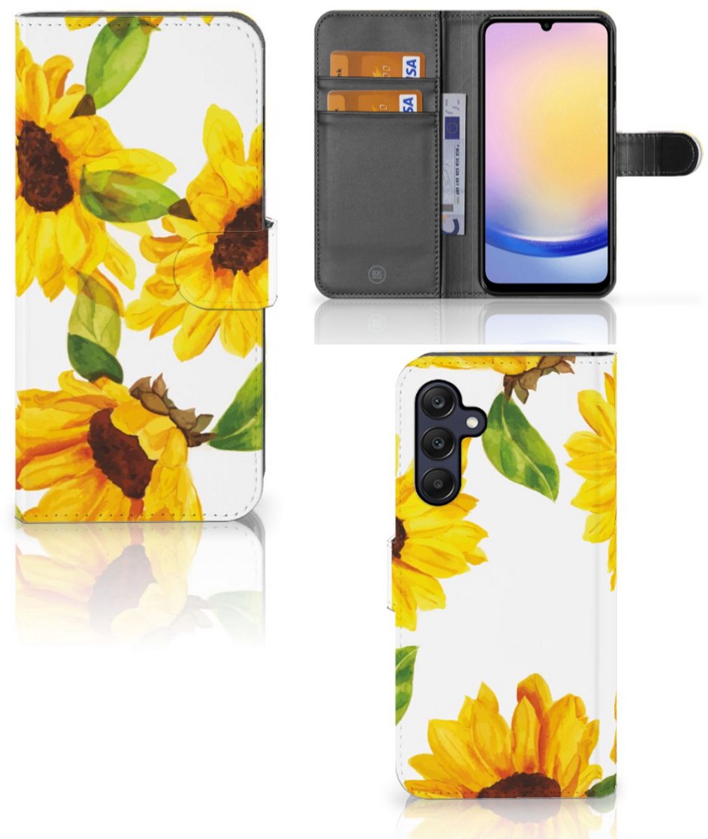 Hoesje voor Samsung Galaxy A25 Zonnebloemen