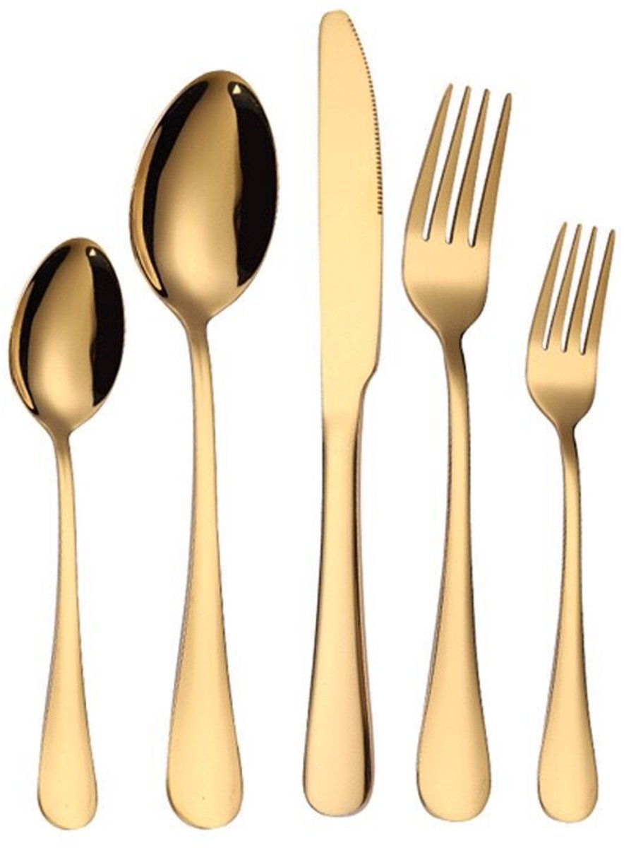 Gouden bestekset, 20-delig (voor 4 personen)