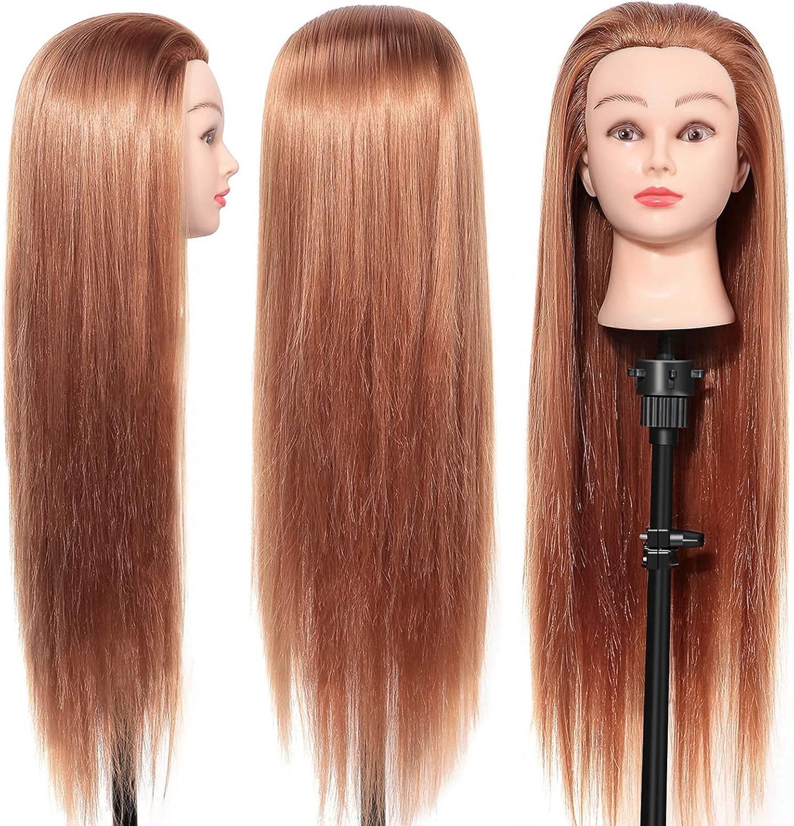 DIY Mannequin Hoofd voor Haarstyling, Accessoires en Opleiding voor Kappers en Schoonheidsspecialisten - Geschikt voor Kleuren en Bleken