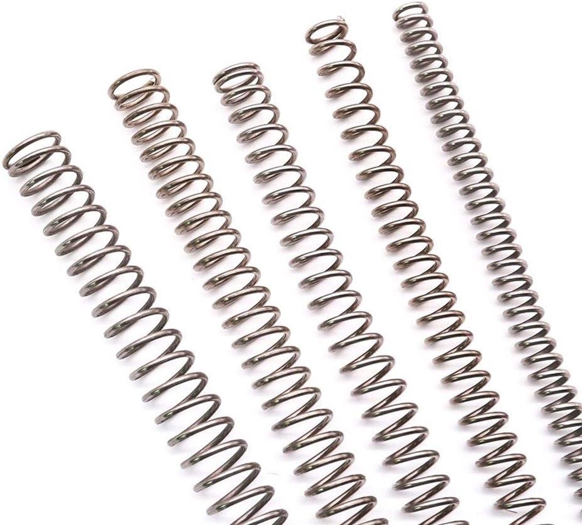 Compressieveer RVS - Drukveer Y-type - Mechanische Apparatuur - 304 Roestvrij Staal - 1.5x10x305mm - Zilver