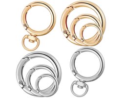 CANIPHA Keychain Clips Set - Robuuste Sleutelhangers met O-Ringen en Karabijnhaak