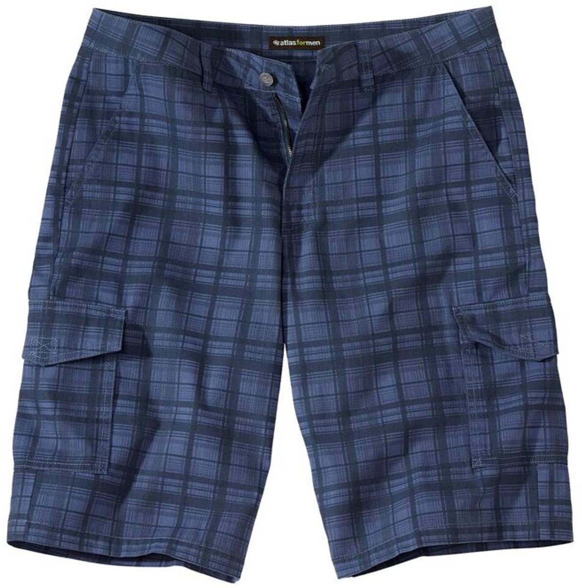 ATLAS FOR MEN - Geruite cargo-bermuda - Heren - Verkrijgbaar in grote maten - W32