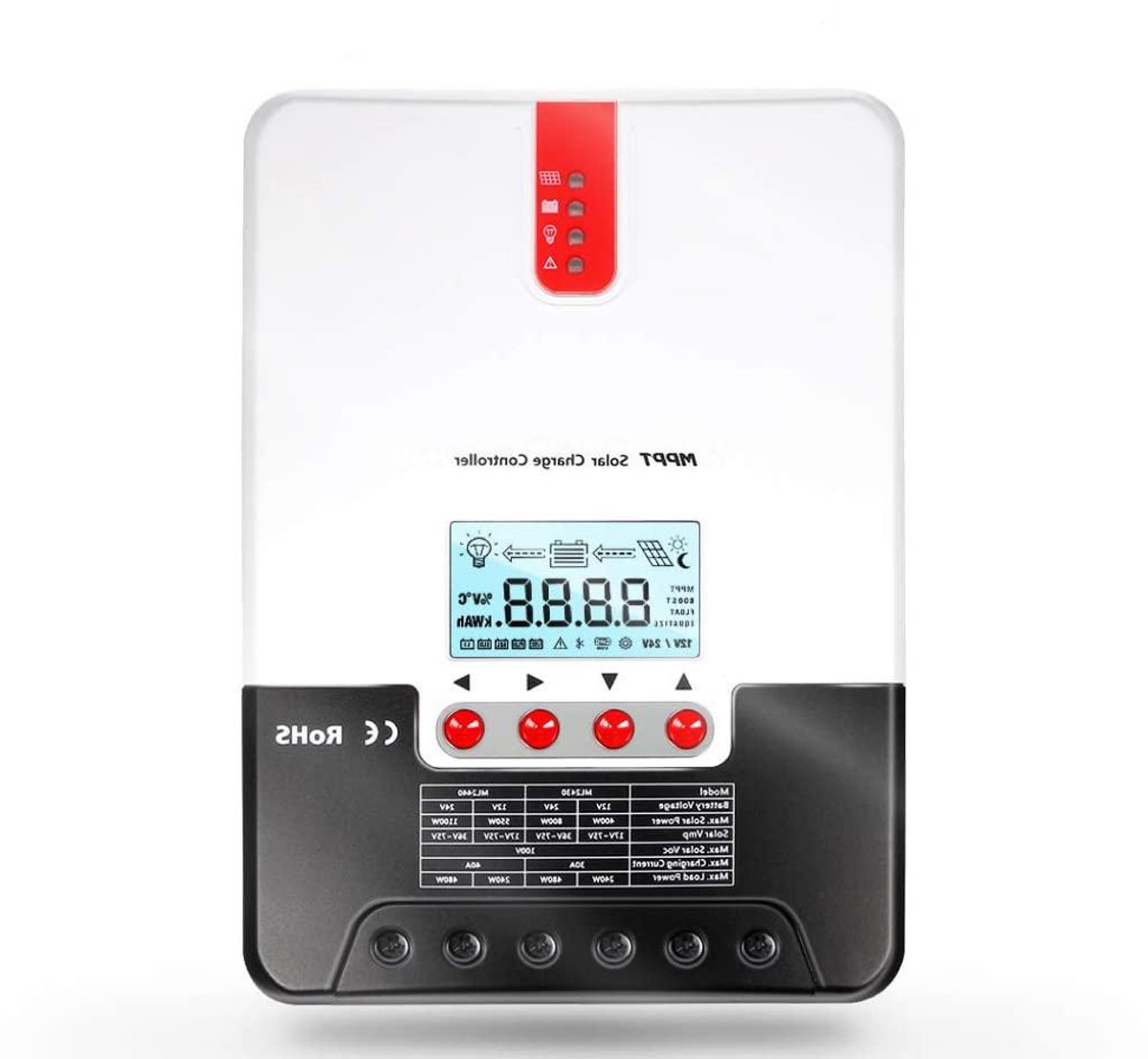 MPPT Solar Charge Controller - Intelligente Regelaar - Zonne-energie Systeem - Optimale MPPT Tracking - 40A 12V/24V - Niet gespecificeerd