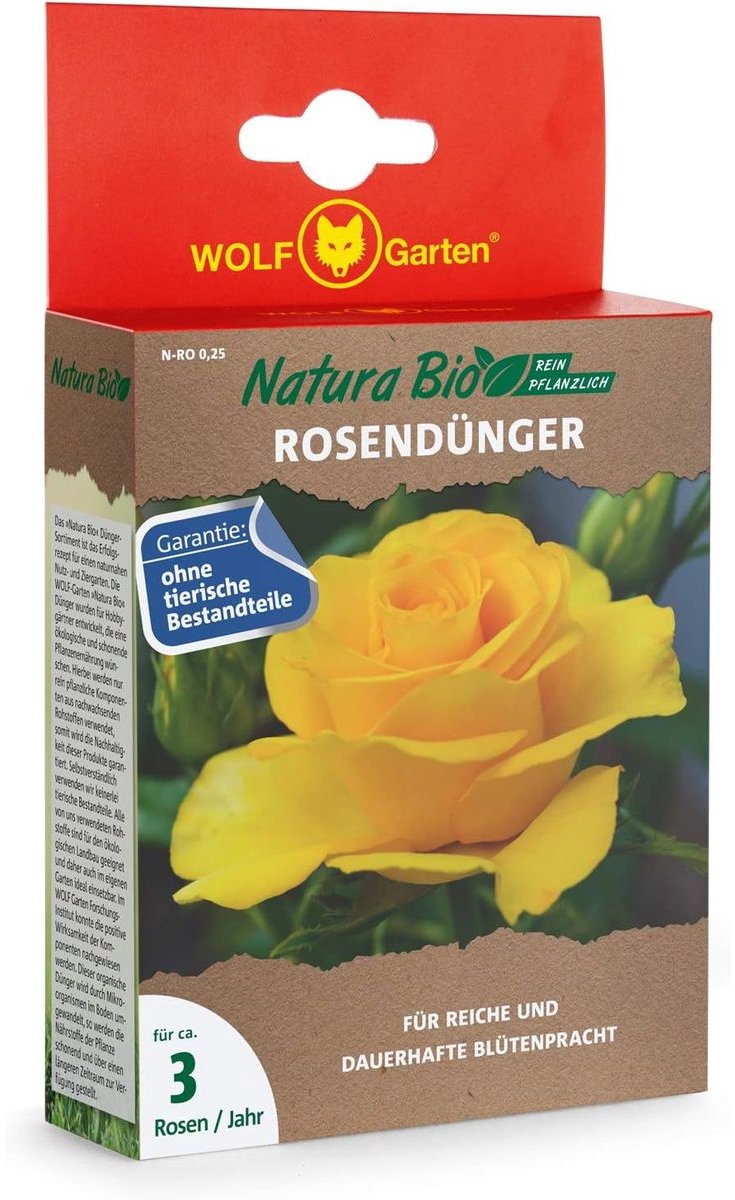 WOLF-Garten - "Natura Bio" rozenmeststof N-RO 0,25 voor ca. 3 rozen; 3854002