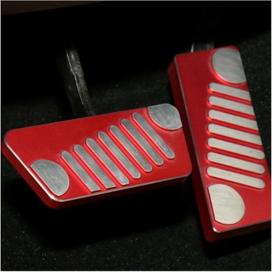 Pedaal Covers Set - Gasrem Pedaal - Verbeteren Rijervaring - Aluminium Legering - 1 Set - Rood van Merkloos — afbeelding 3