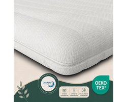 Easy Bedden® Hotel Topper Bamboe Tencel 200x220 - Topdekmatras - Hotel Kwaliteit - Hybride Koudschuim HR60 - circa 9 cm dik - Luxe afritsbare premium tijk