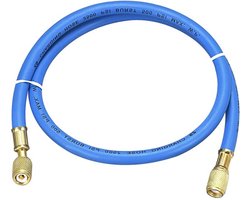 1/4 oplaadslang voor koelmiddel AC Flare SAE, lengte 1,5 meter, 500 psi draad, ideaal voor onderhoud van airconditioning (blauw, 0,9 m)