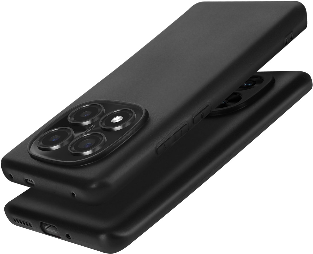 Avizar Hoesje Geschikt voor Xiaomi Redmi Note 14 Pro Plus Silicone Zachte Matte, Zwart