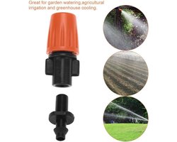 Verstelbare Tuin Watering Mist Nozzle Sprinkler Druppel Irrigatie Kits Hoofd Verstuiver Automatische Mist Koeling Irrigatie Systeem voor Tuin Kas Patio Gazon - 50 stks # 57437