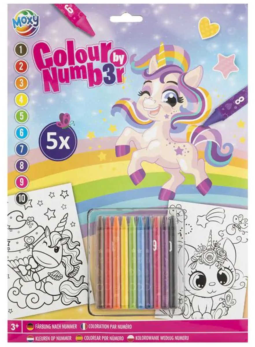 Kleur op nummer met kleurpotloden - UNI