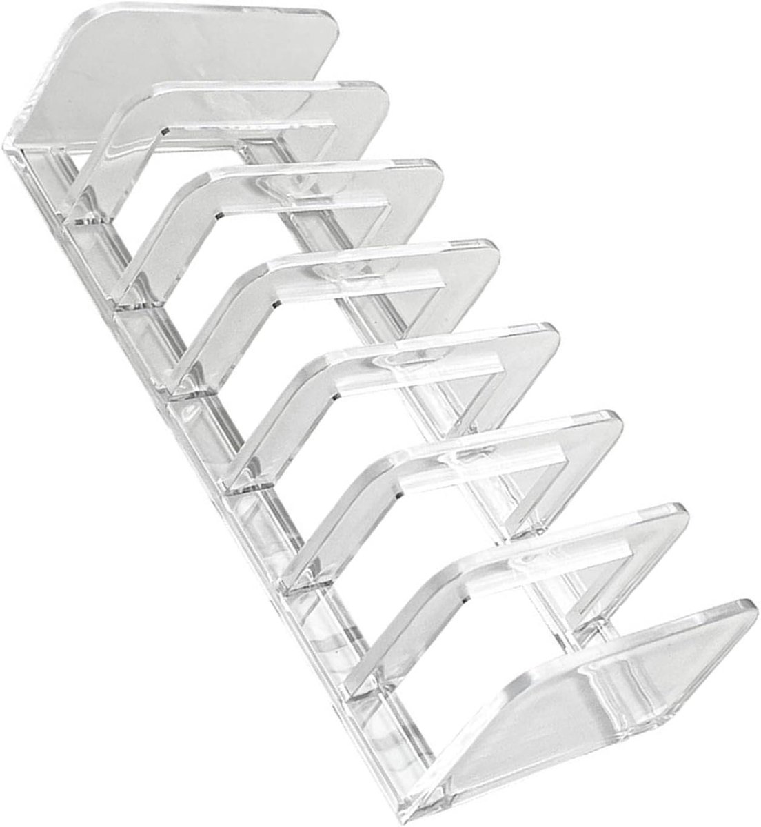 Oogschaduw Organizer - Make-up Houder - Cosmetica Sorteren - 7 Vakken - 20x10x7 cm - Transparant