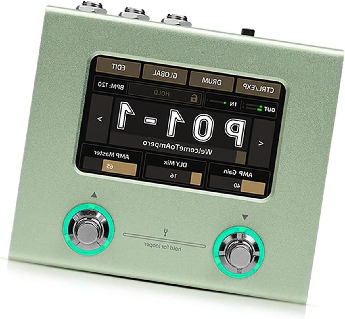 Gitaar Effectpedaal - Gitaar Effect - Muziek Maken - Ultradraagbaar Ontwerp - 300 g - Groen