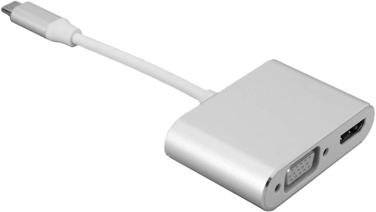 Type-C Adapter Hub - USB C Hub - Beeld Uitbreiden - 4K Resolutie - 14 x 6 x 2 cm