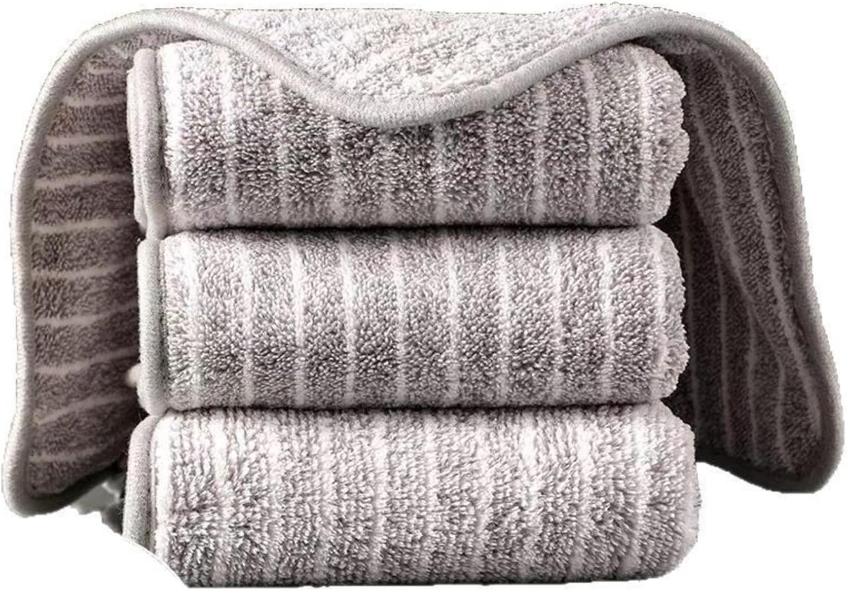 Microvezel schoonmaakdoekjes - 4 stuks, ophangbare schoonmaakdoekjes - superabsorberende handdoekjes - vierkante vaatdoeken voor badkamer, keuken, ramen, sport - grijs - 25*25cm