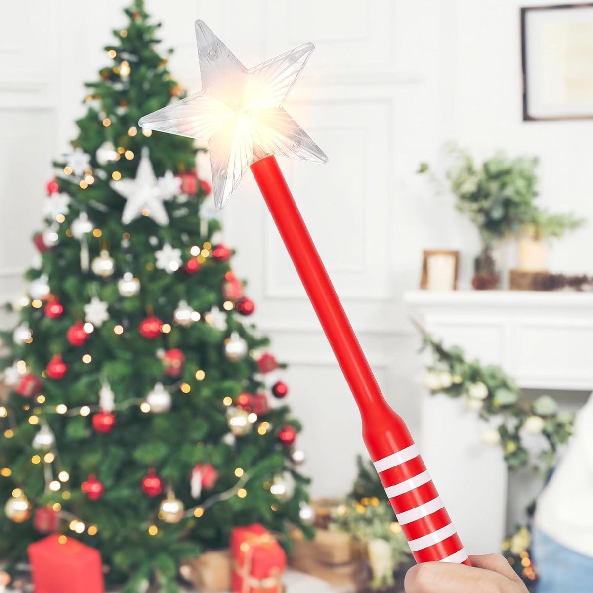 Afstandsbediening Toverstaf - Lichtbediening Magisch - Verlichting Bediening - Met Geluidseffect - 33 cm - Rood