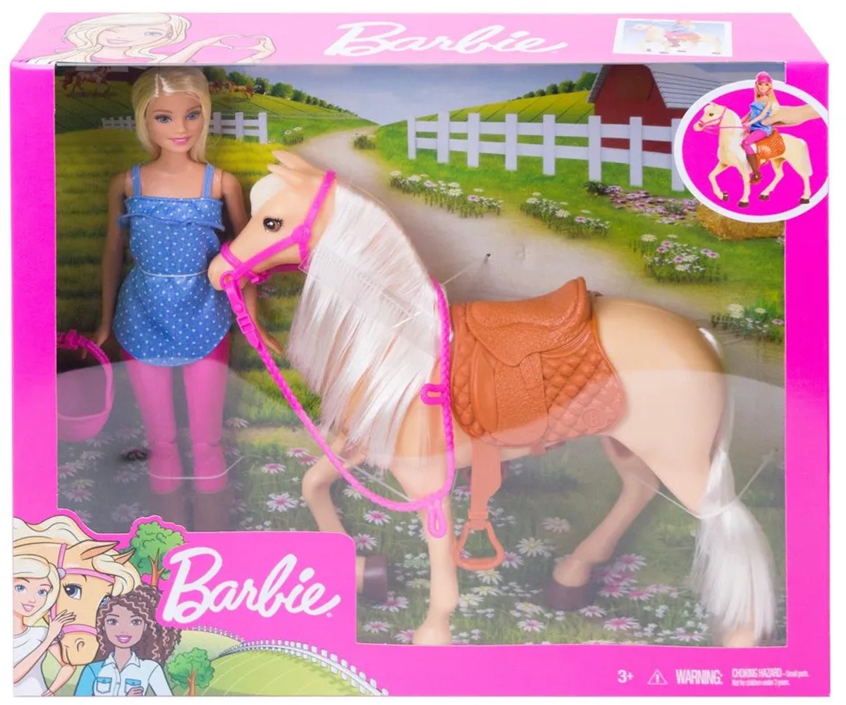 Barbie Paardrijset – Modepop met Zadel, Hoofdstel en Helm - 30 cm — afbeelding 11