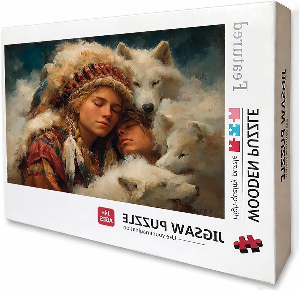 Houten Legpuzzel - Puzzel voor volwassenen - Ontspanning en decoratie - Achterkant met letters - 122 x 81 cm