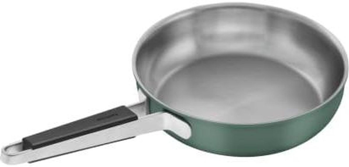 Roerbakpan - Koekenpan Braadpan - Gezond Koken - Drielaagse Bodem - 24 cm - Groen