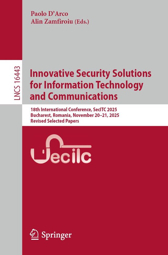 Springer Nature Proceedings Computer Science - Innovative Se ... - cover