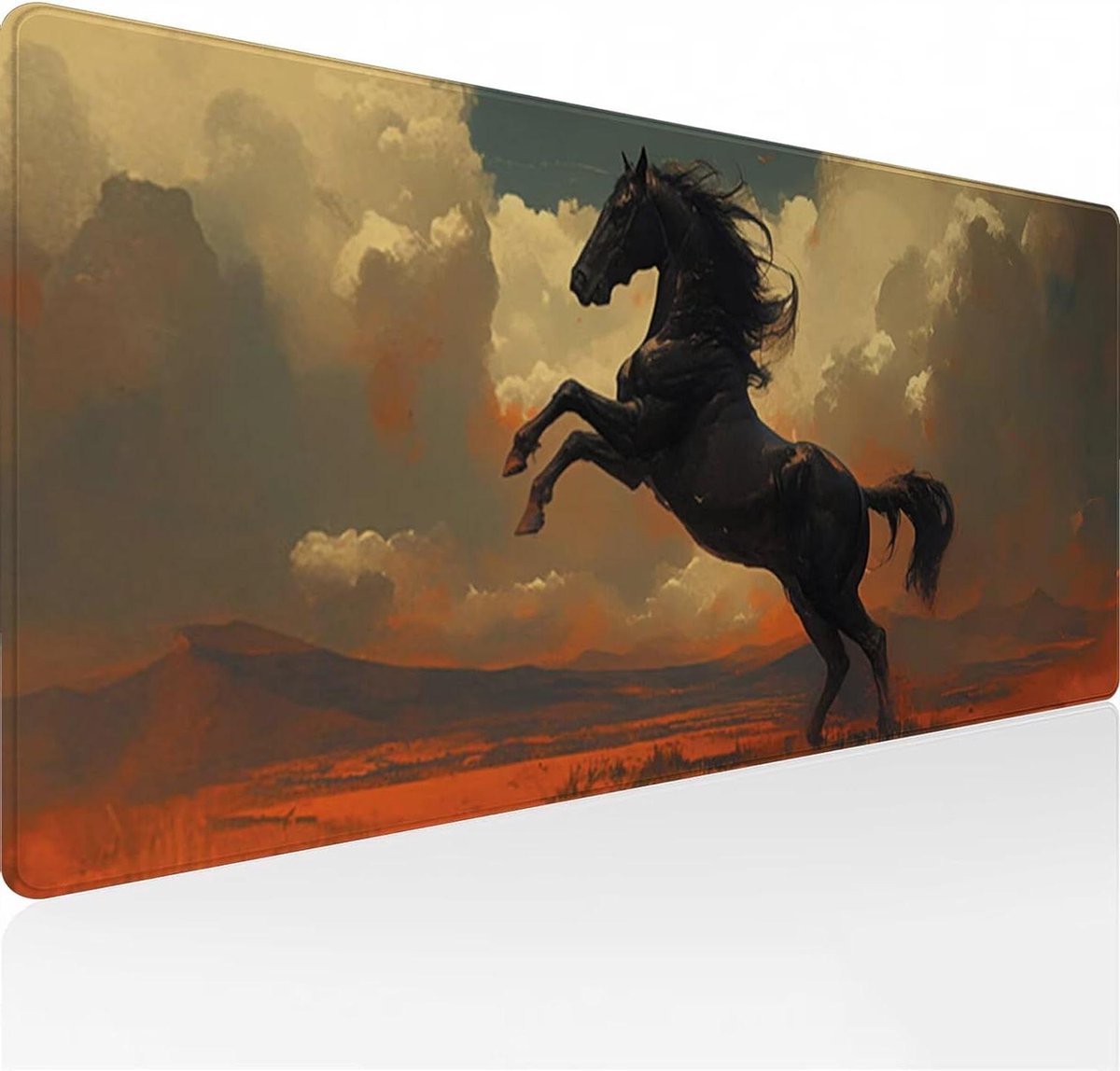 XXL Muismat - Bureaumat Gamingmat - Bureau Organisatie - Anti-slip Rubberen Basis - 100 x 50 cm - Zwart