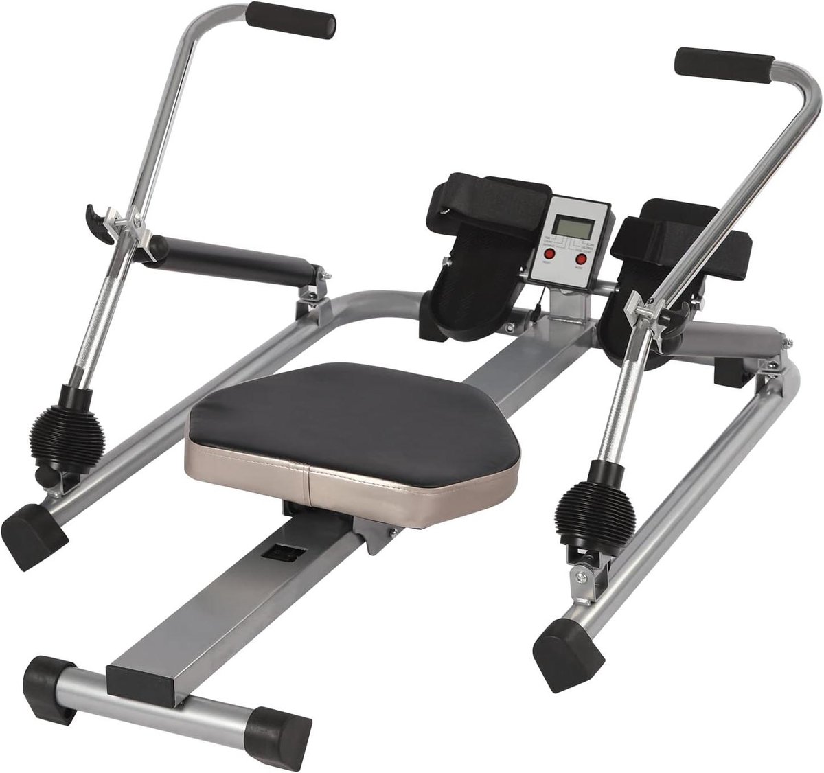 Hydraulisch Roeitoestel - Roeimachine Cardio - Full Body Workout - Instelbare Weerstand - 106x66x10 cm - Zwart