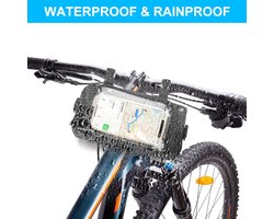 Sander Shop Waterdichte fietstas voor stuur, tas fietsstuurtas fiets met touchscreen en afneembare riem, 3 liter fietsstuurtas voor e-bike, fietstas mobiele telefoon voor alle fietsen