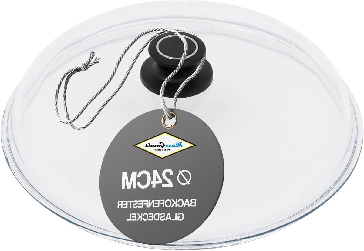 Glazen Deksel - Pan Deksel - Koken en Braden - Stoomregulerend Ventiel - 24 cm Diameter - 