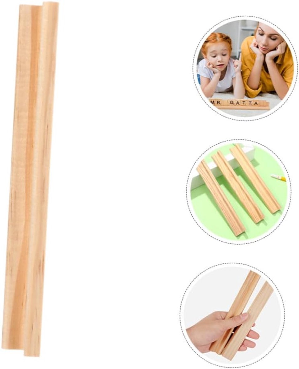 Houten Domino Display - Houten Basis Houder - Doe-het-zelf Projecten - Multifunctioneel Ontwerp - 75 x 08 x 07 cm — cadeau in Spellen & Speelgoed - foto 7